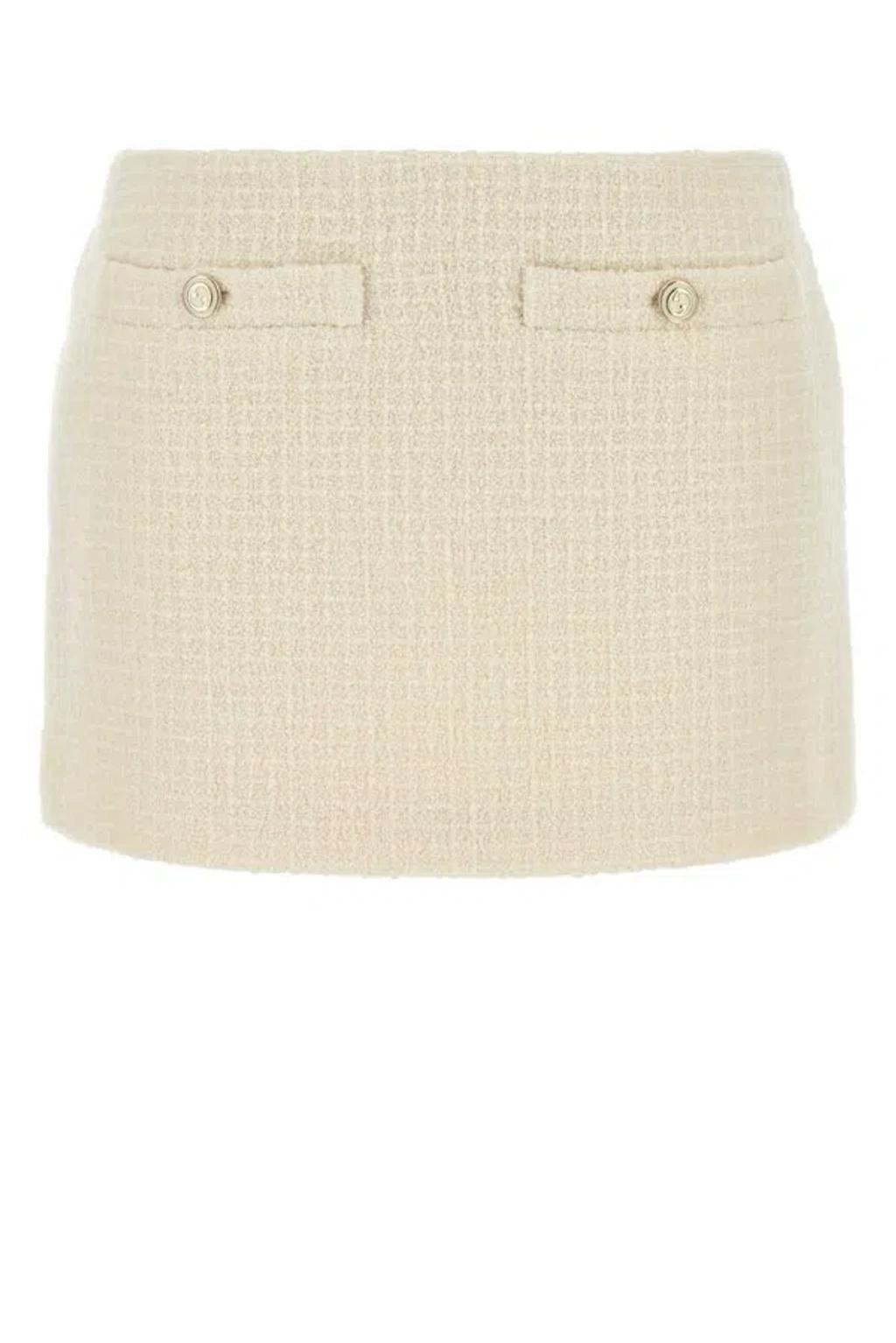 Wool Blend Skirt In Ivory product image