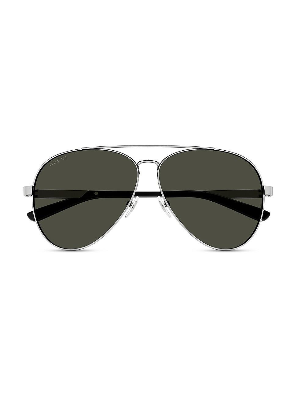 Mens Archive Details 61MM Metal Pilot Sunglasses Product Image