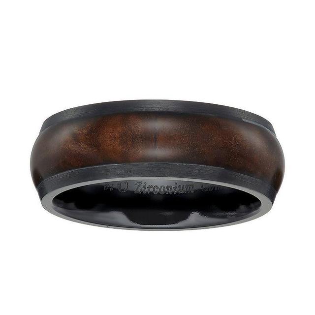 Mens LYNX Black Zirconium Ring Silver Product Image