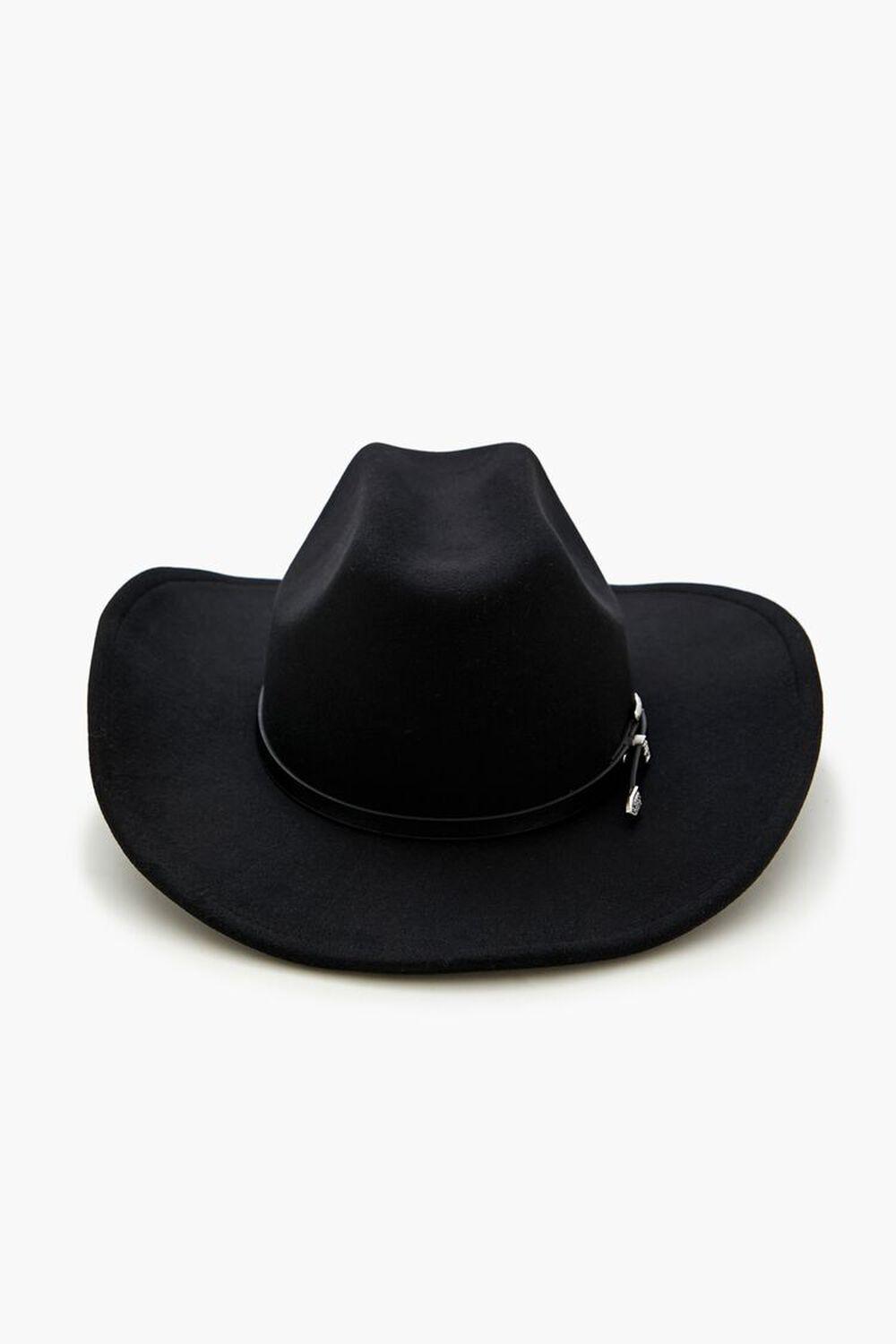 Dual Buckled-Trim Cowboy Hat | Forever 21 Product Image