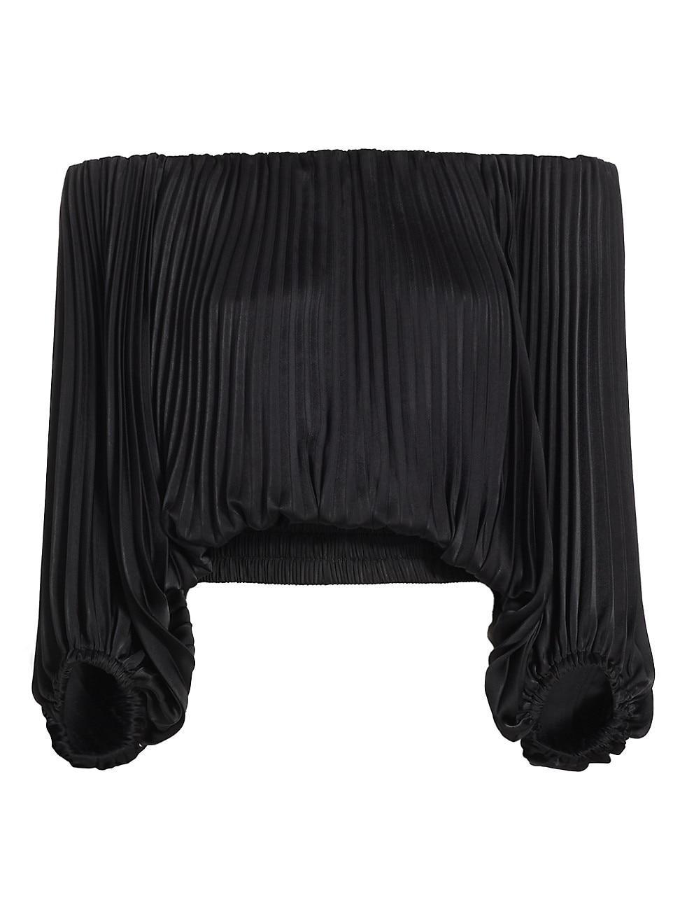 Womens Sienna Pleated Off-The-Shoulder Blouse Product Image