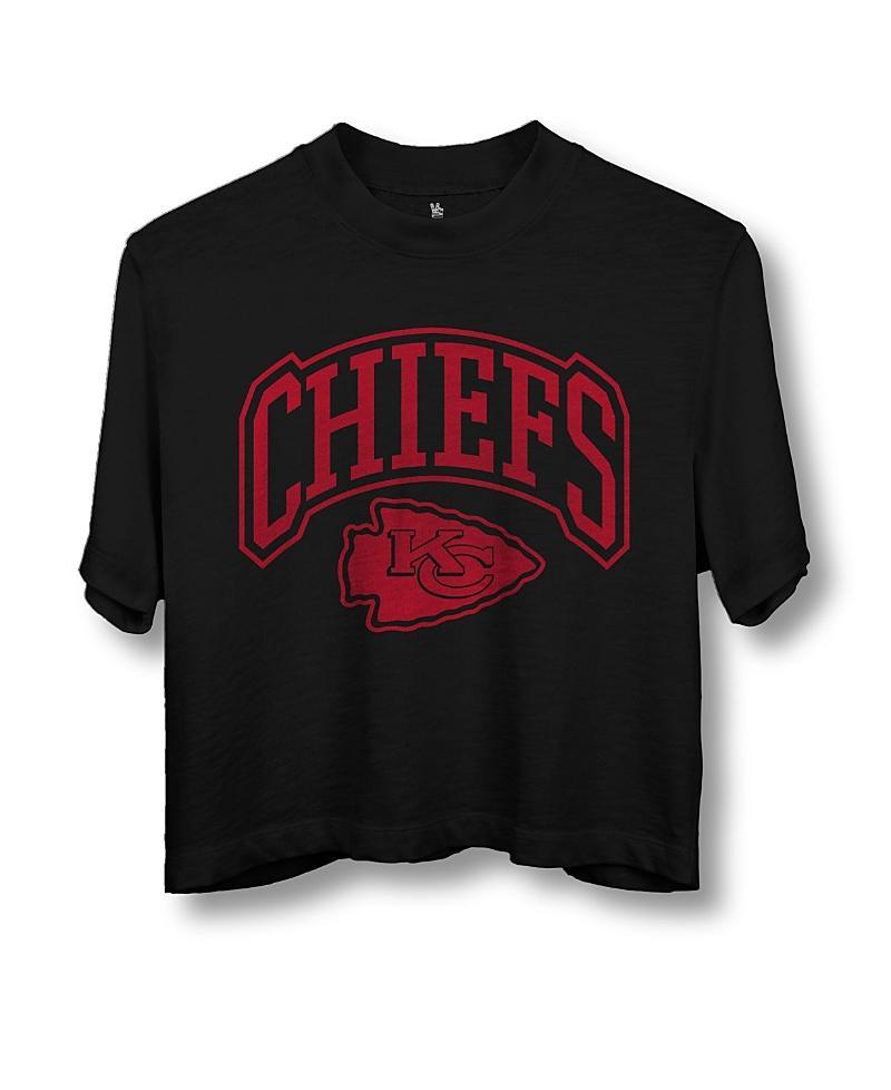 Junk Food Clothing Womens Nfl Kansas City Chiefs Blitz Mock Neck Crop Tee Product Image