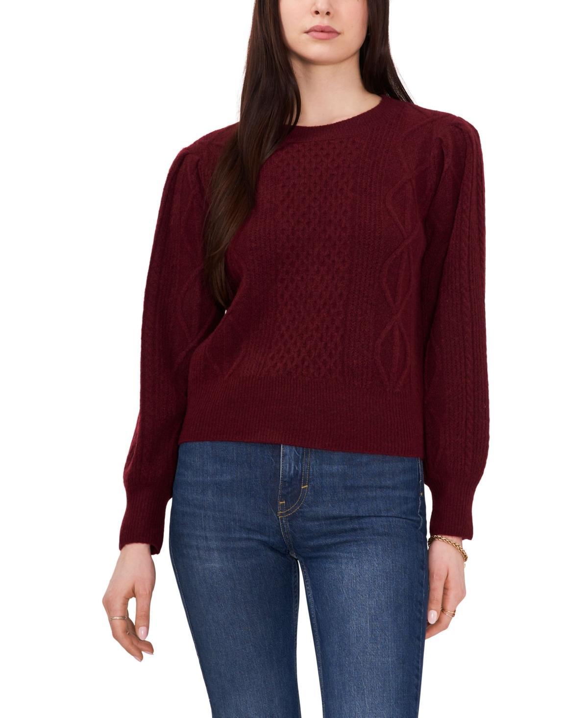 1.state Womens Variegated Cables Crew Neck Sweater product image