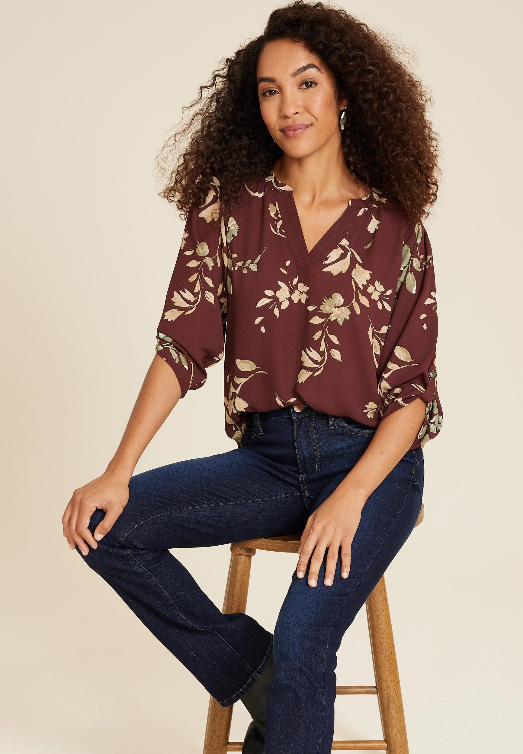 Atwood 3/4 Sleeve Popover Blouse Product Image