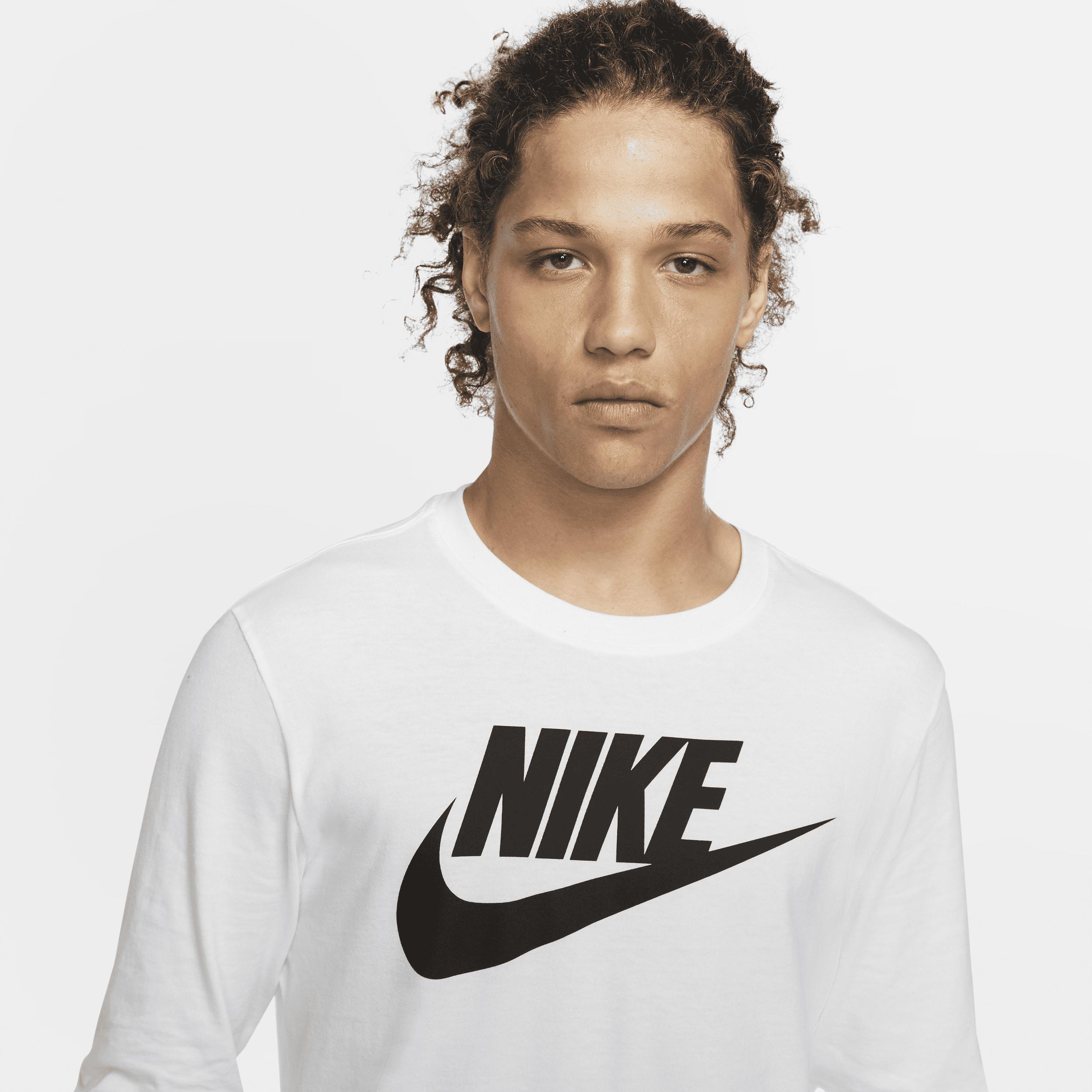 NIKE Men's Sportswear Long-sleeve Logo T-shirt In White Product Image