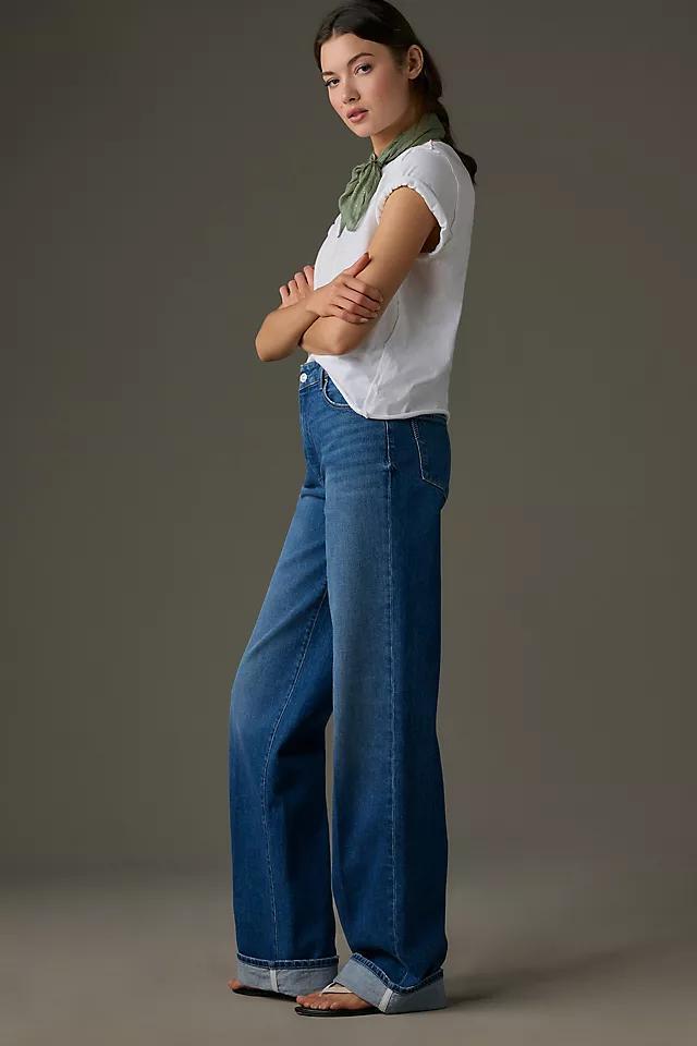 PAIGE Sasha Cuffed High-Rise Wide-Leg Jeans Product Image