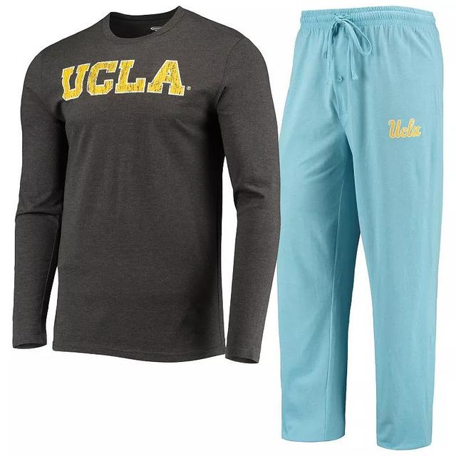 Mens Concepts Sport Light /Heathered Charcoal UCLA Bruins Meter Long Sleeve T-Shirt & Pants Sleep Set Product Image