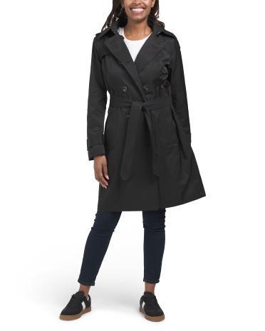 Cotton Blend Trench Coat for Women Product Image