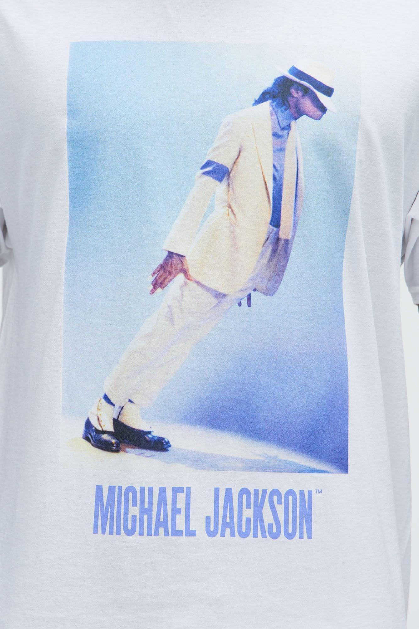 Michael Jackson Smooth Criminal Short Sleeve Tee - White Product Image