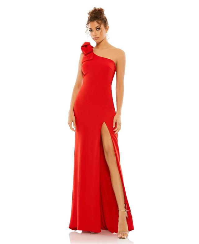 Mac Duggal One-Shoulder Side Slit Gown Product Image