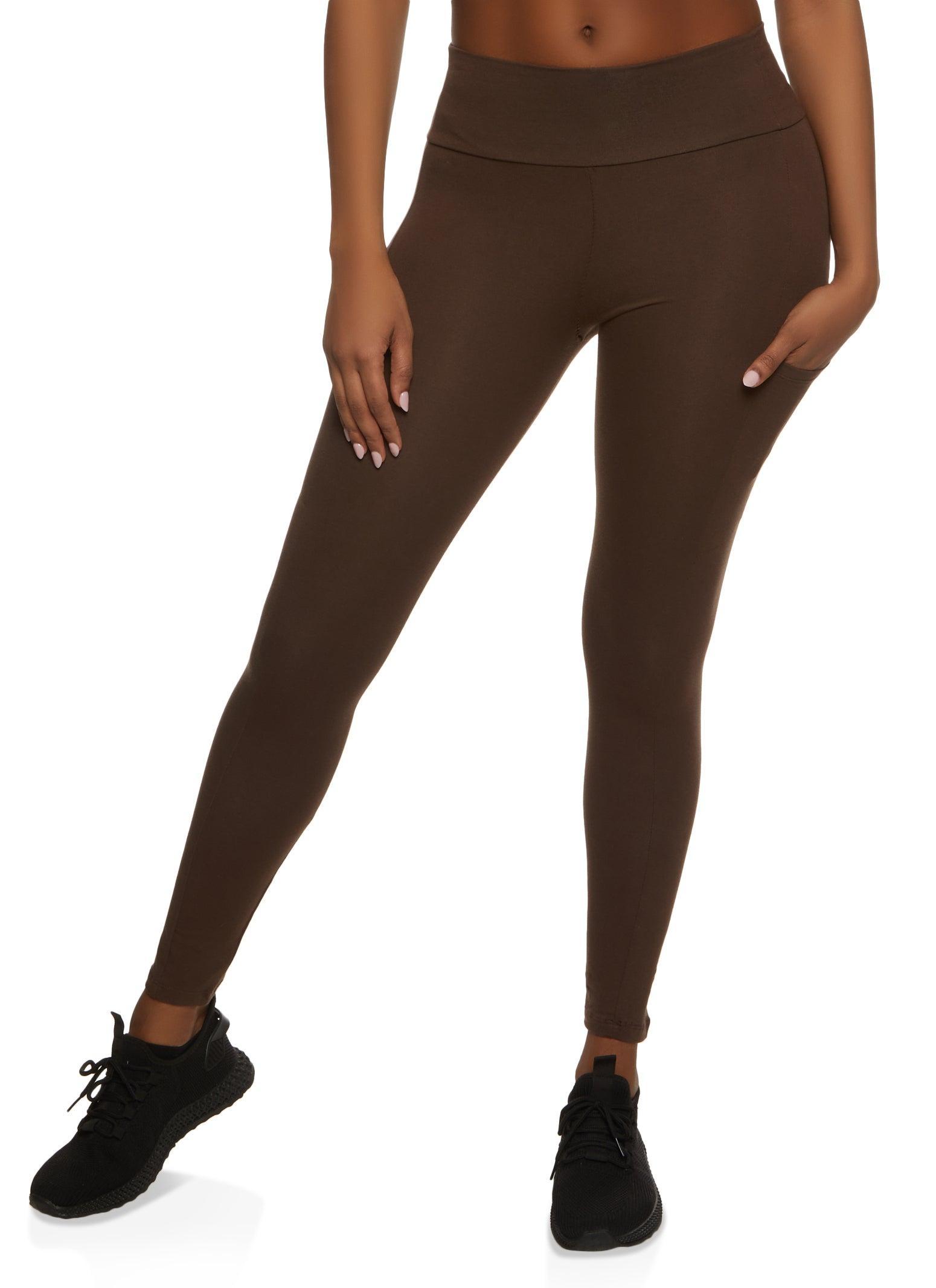 Womens High Waist Cropped Pocket Leggings Product Image