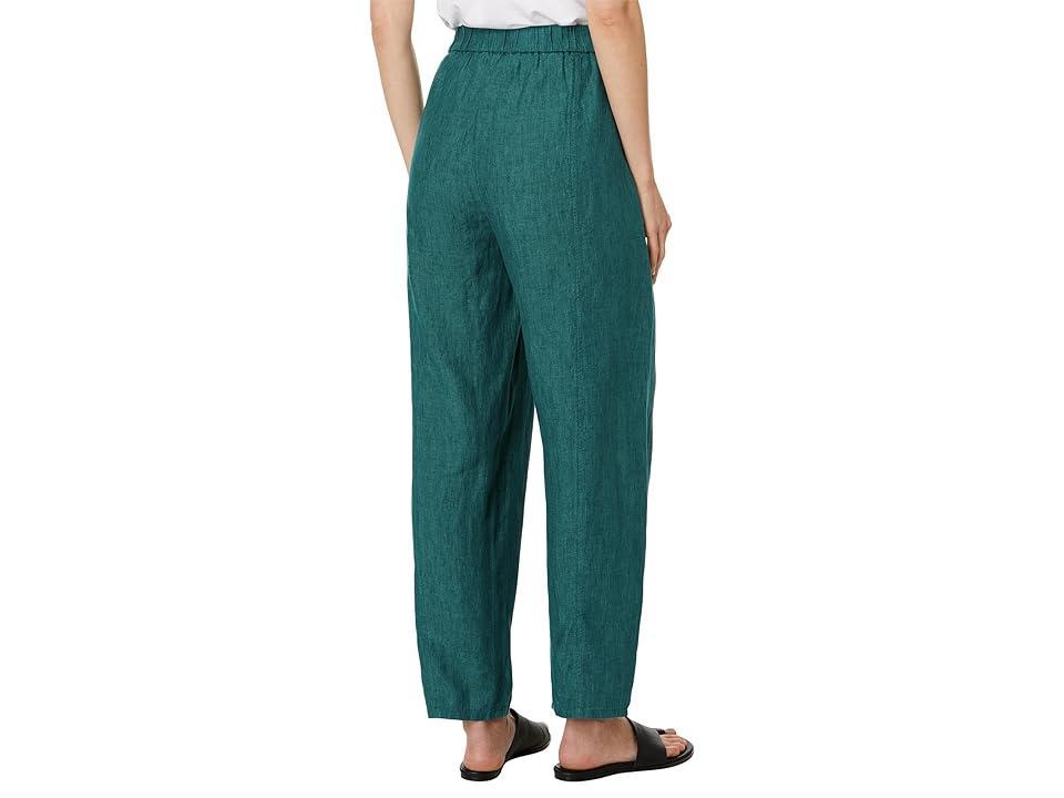 Pleated Cropped Organic Linen Lantern Pants Product Image