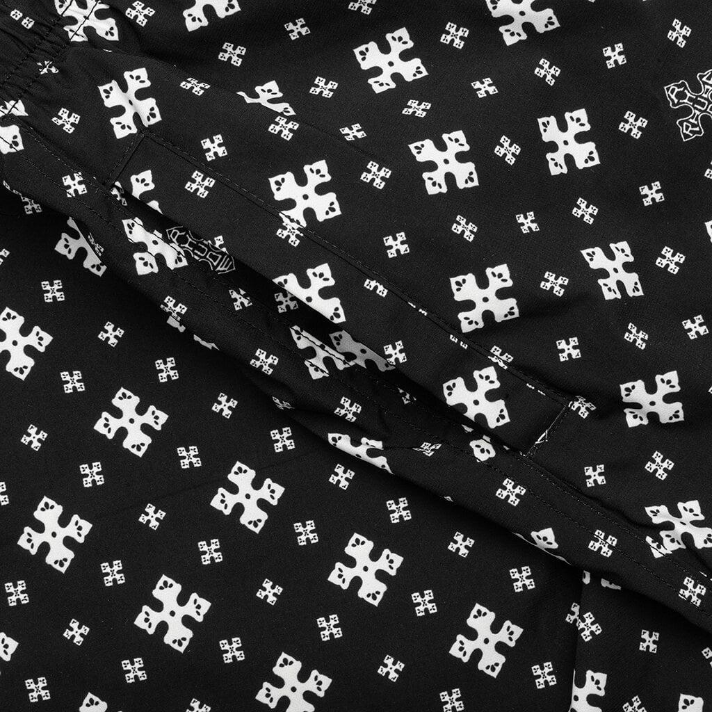 Cross Bandana Swim Short - Black/White Male Product Image