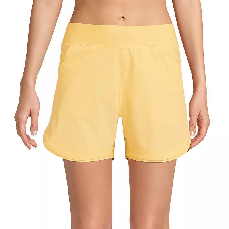 Petite Lands End 5 Quick Dry Swim Shorts With Panty, Womens Product Image