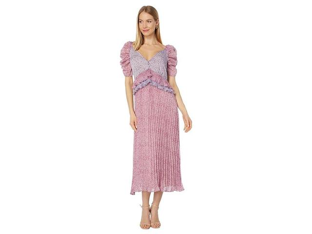 en saison Charlotte Midi Dress (Lilac) Women's Clothing Product Image