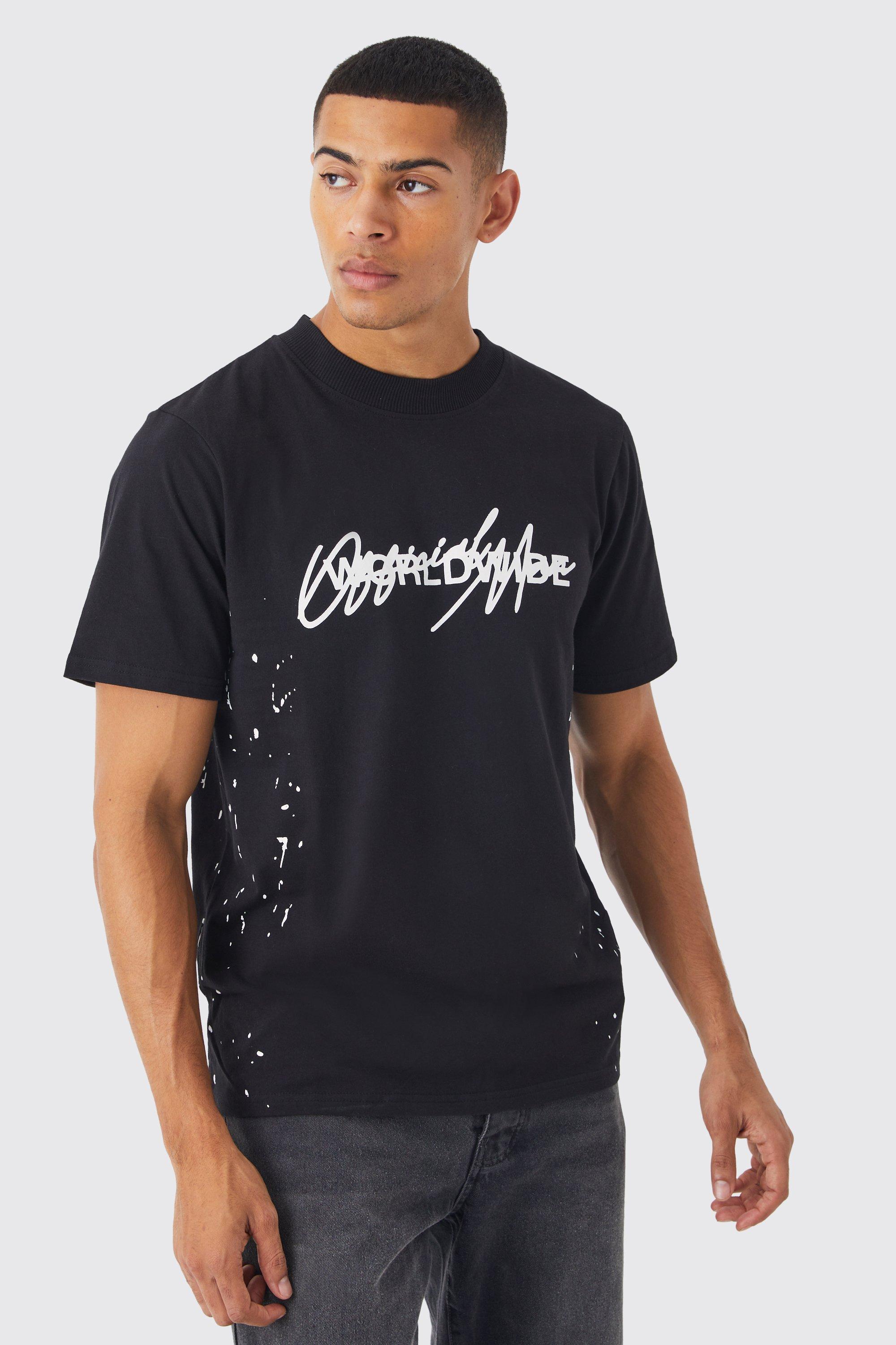 Graffiti Paint Splatter T-shirt | boohooMAN USA Product Image