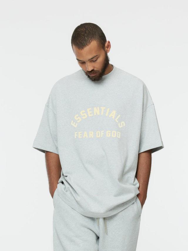 Heavy Jersey Crewneck T-shirt (Light Heather Grey) Product Image