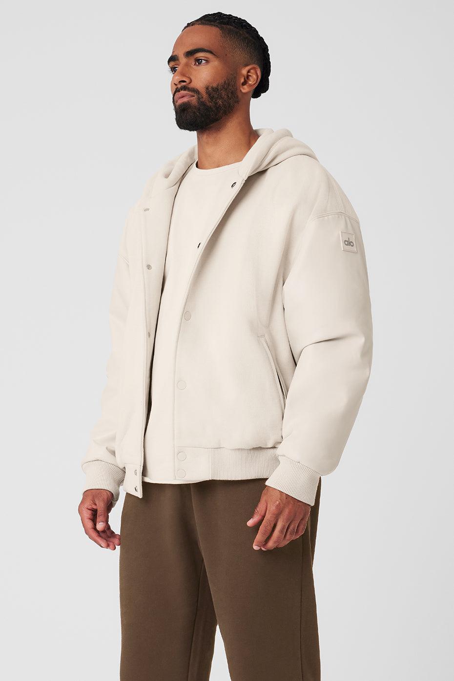 Select Hooded Bomber Jacket - Bone Male Product Image