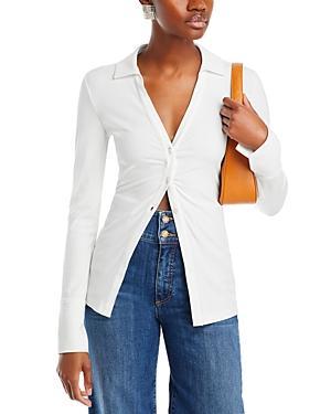 Derek Lam 10 Crosby Chandler Ribbed Button Down Top Product Image