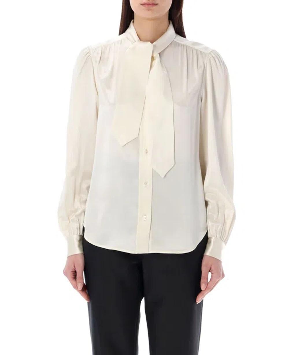 SAINT LAURENT Blouse 38 In  Craie Product Image