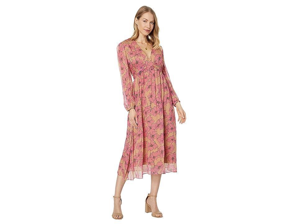 Womens Kaz Floral Silk Tie-Back Dress Product Image