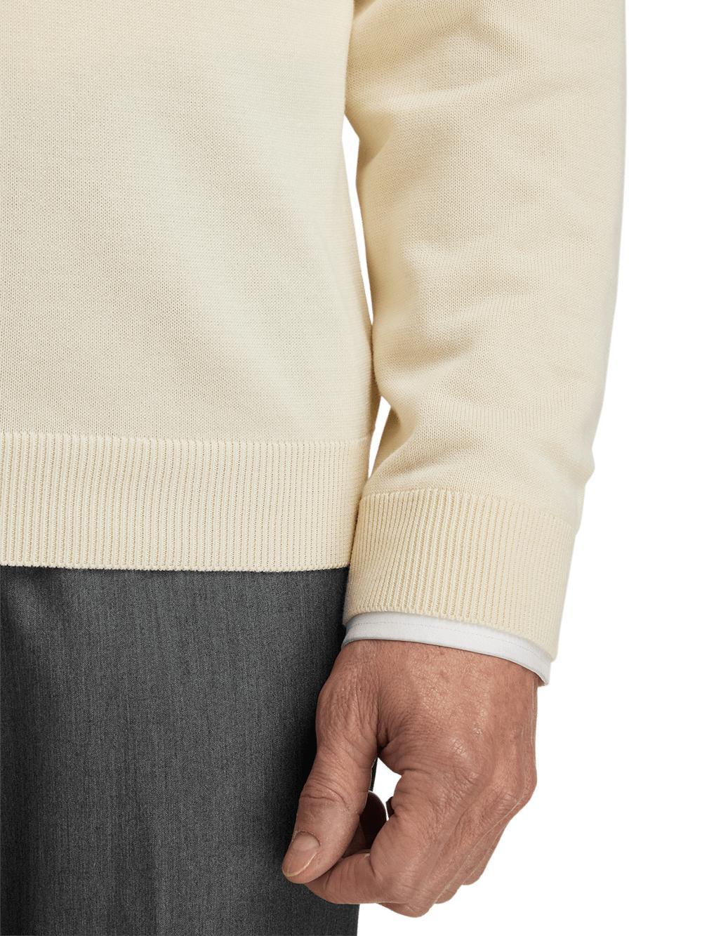 Supima Cotton V-neck Sweater - Ivory Product Image