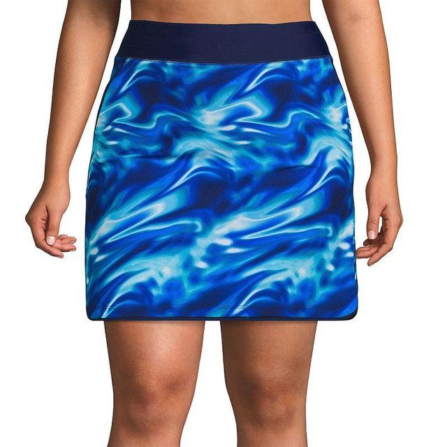 Plus Size Lands End Quick Dry Active Swim Skort, Womens Blue Product Image