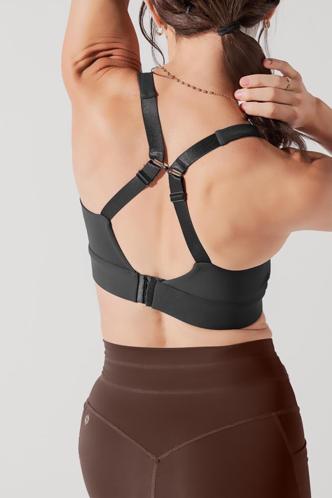 Adventure Scoop Bra (Ribbed) - Charcoal Product Image