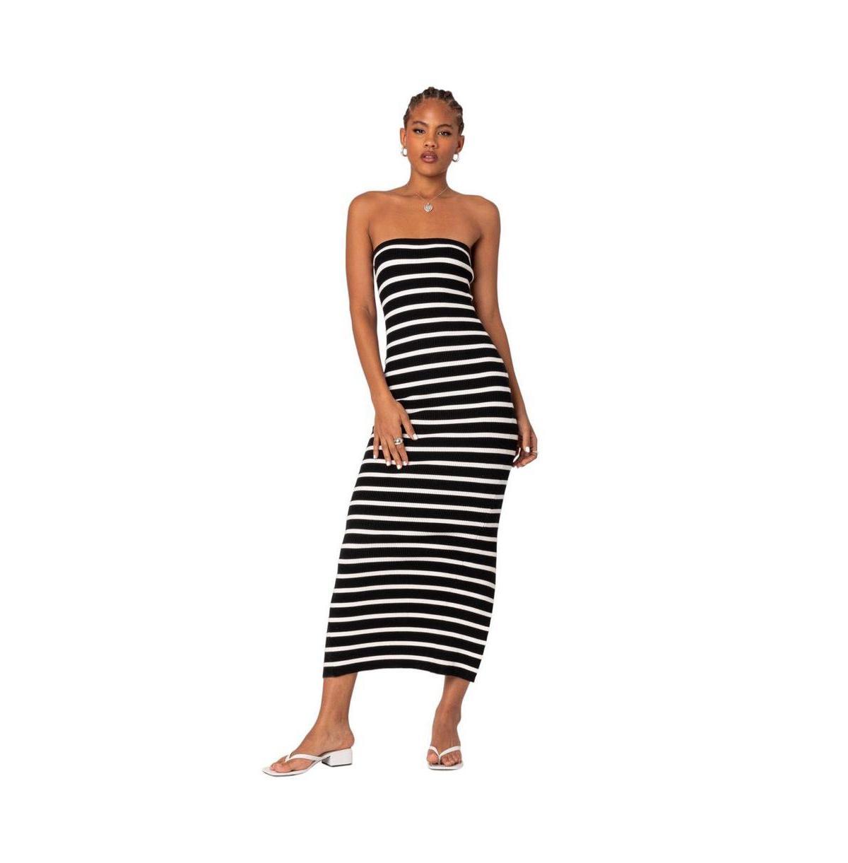 Edikted Womens Knit Back Slitted Maxi Dress Product Image