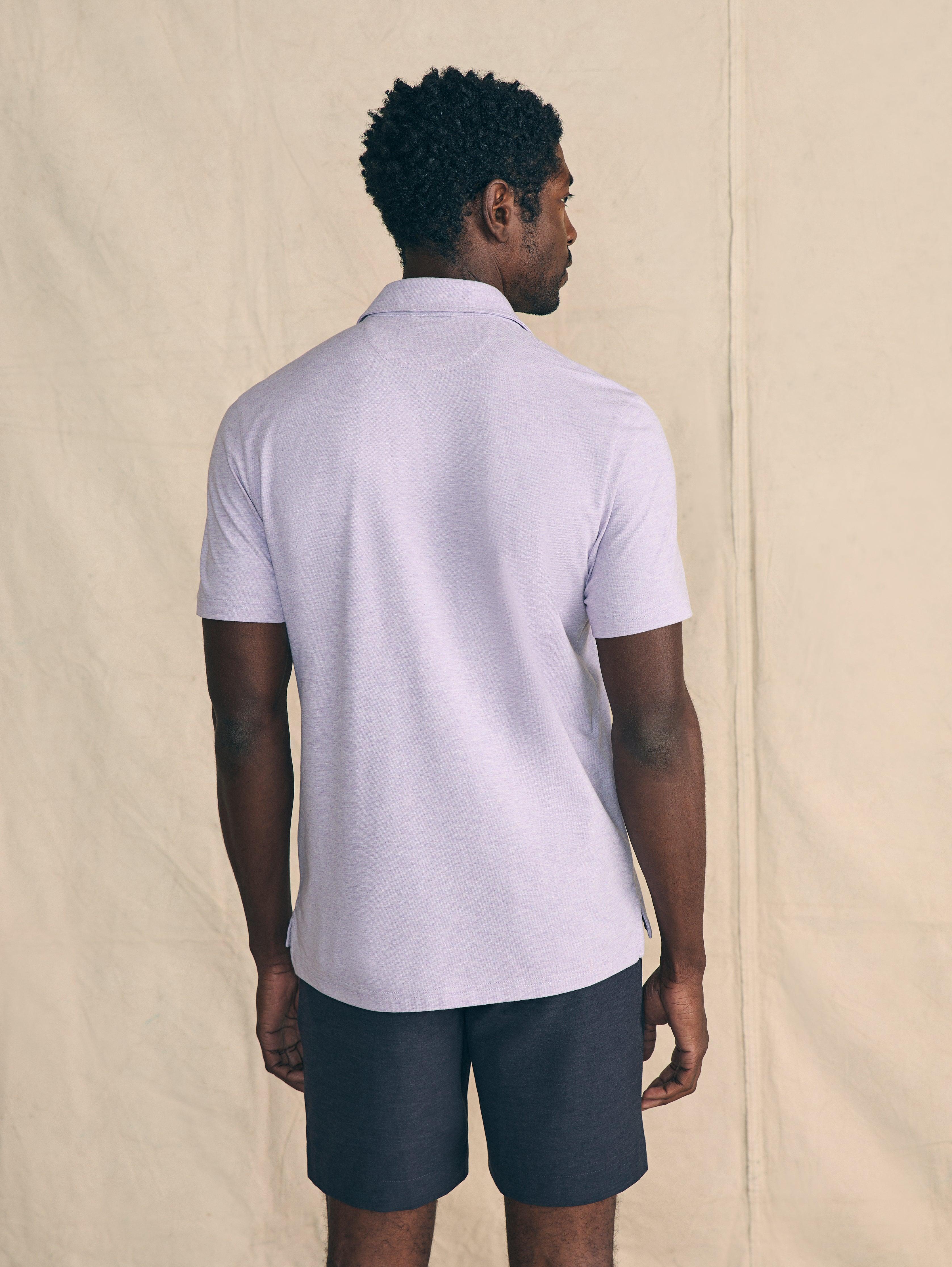 Movement™ Short-Sleeve Pique Polo Shirt - Faded Lilac Heather Male Product Image