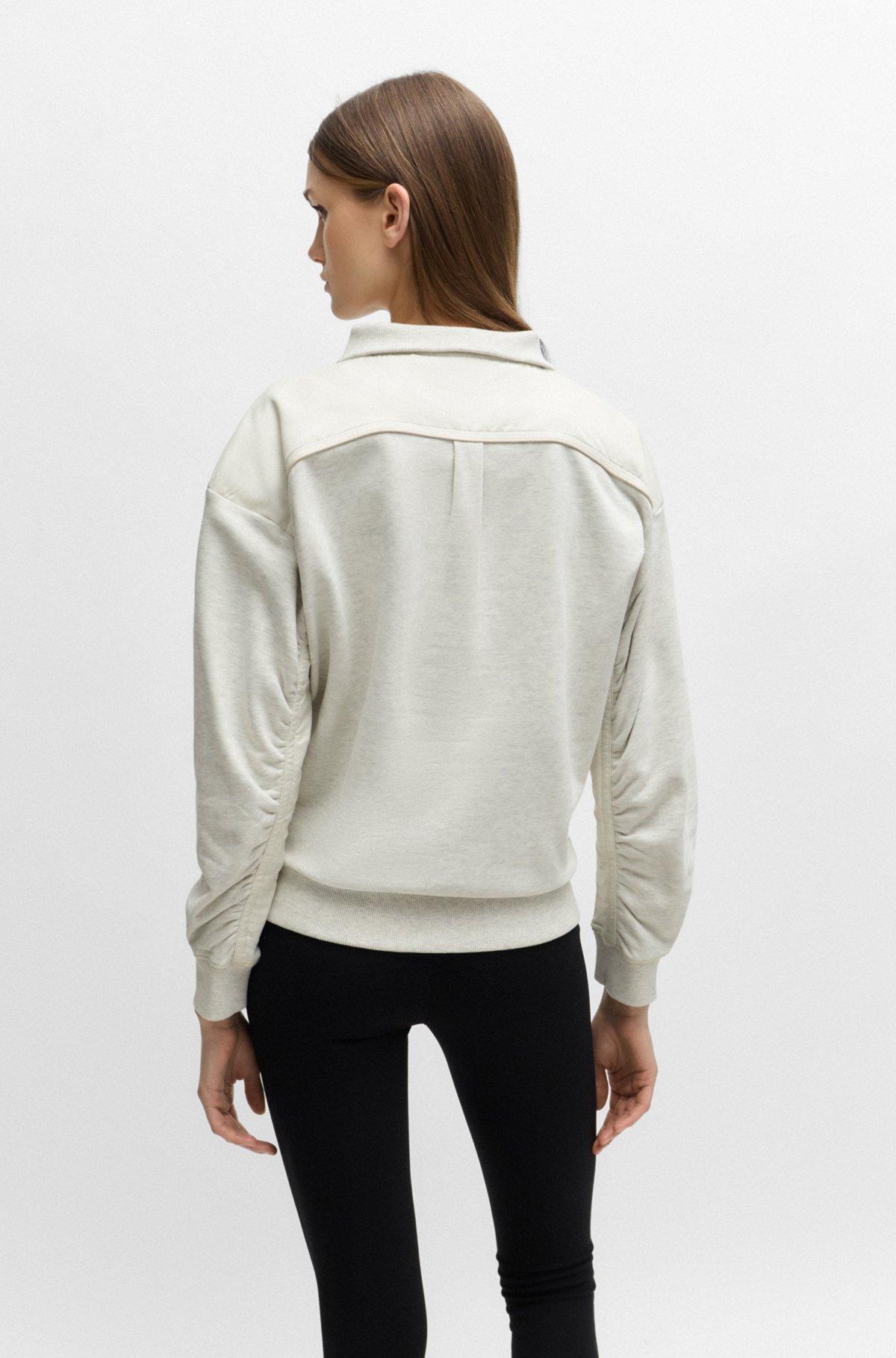 Regular-fit hybrid sweatshirt with metallic trims Product Image