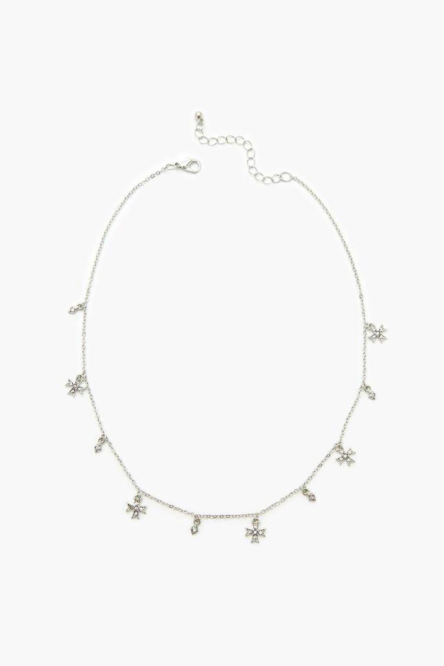 Rhinestone Cross Charm Necklace | Forever 21 Product Image