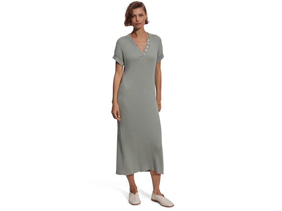 Varley Aria Knit Midi Dress (Green Mileu) Women's Dress Product Image