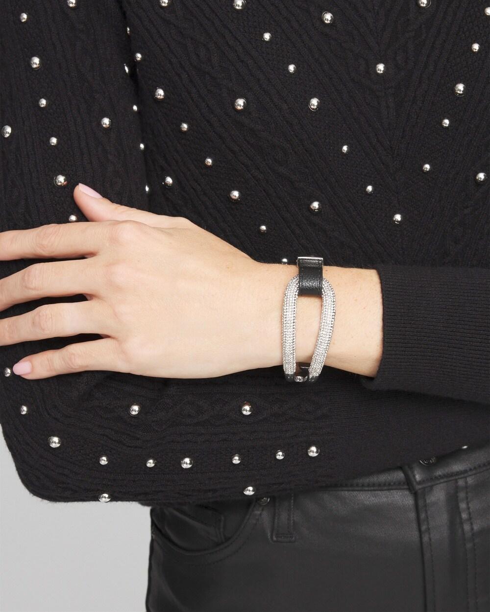 Leather Pavu00E9 Magentic Bracelet Product Image