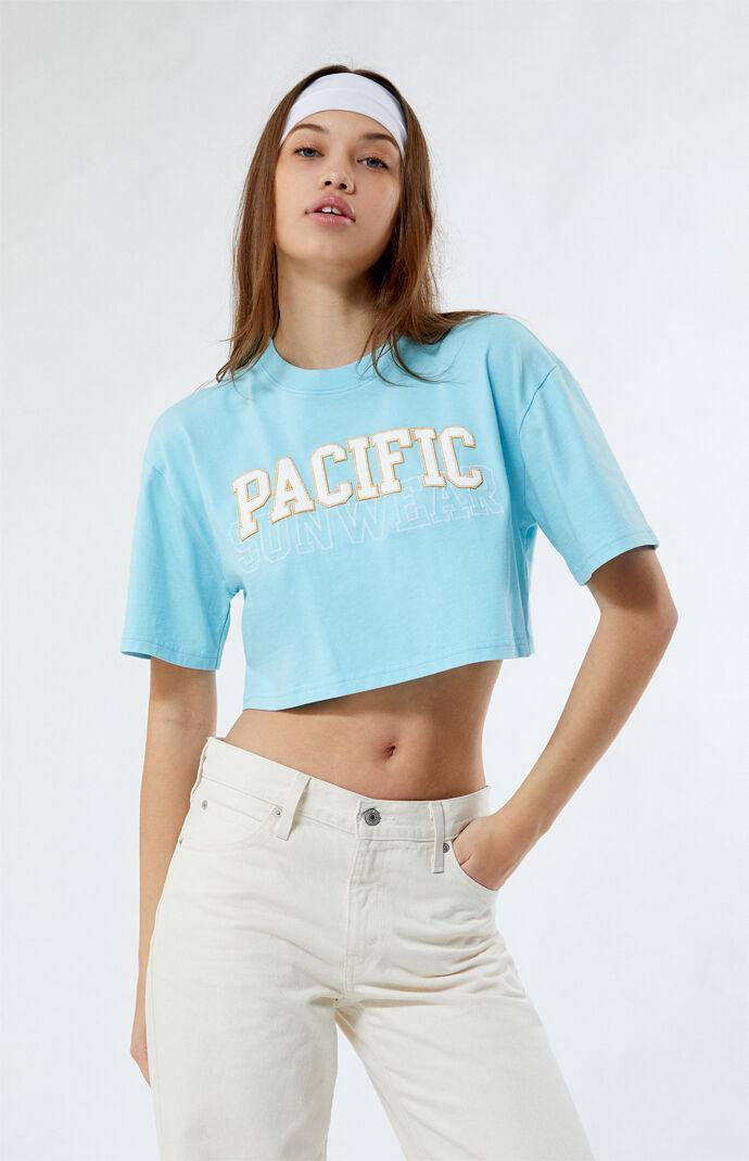 Women's Pacific Sunwear Arch Cropped T-Shirt Product Image