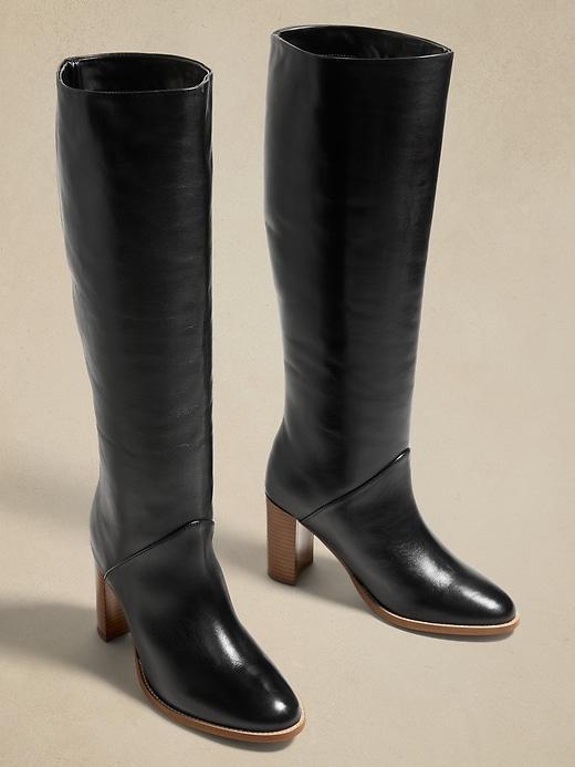 Leather Tall Shaft Boot Product Image