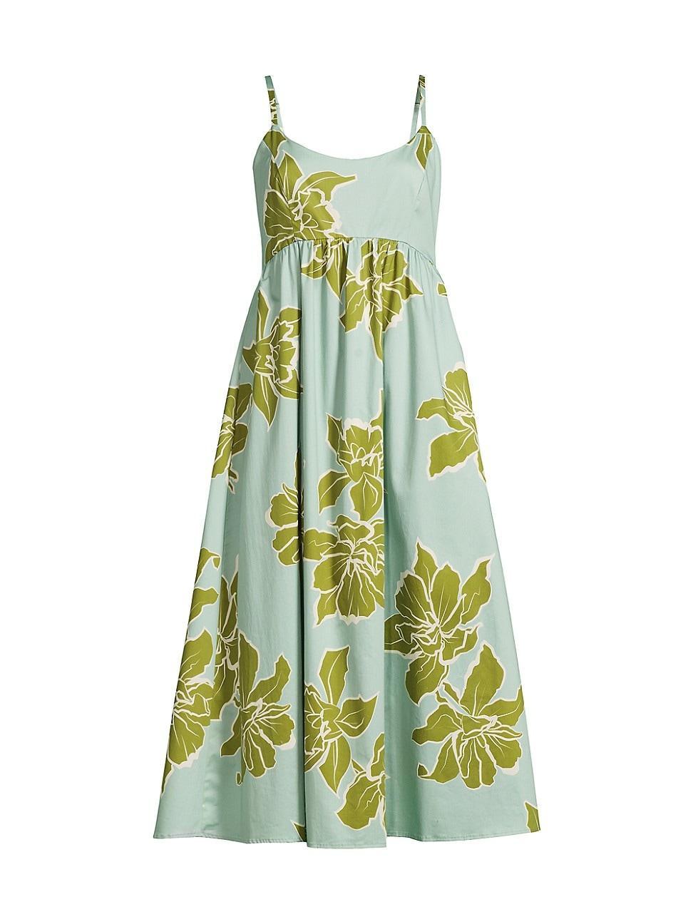 Womens Floral Stretch-Cotton Sundress Product Image