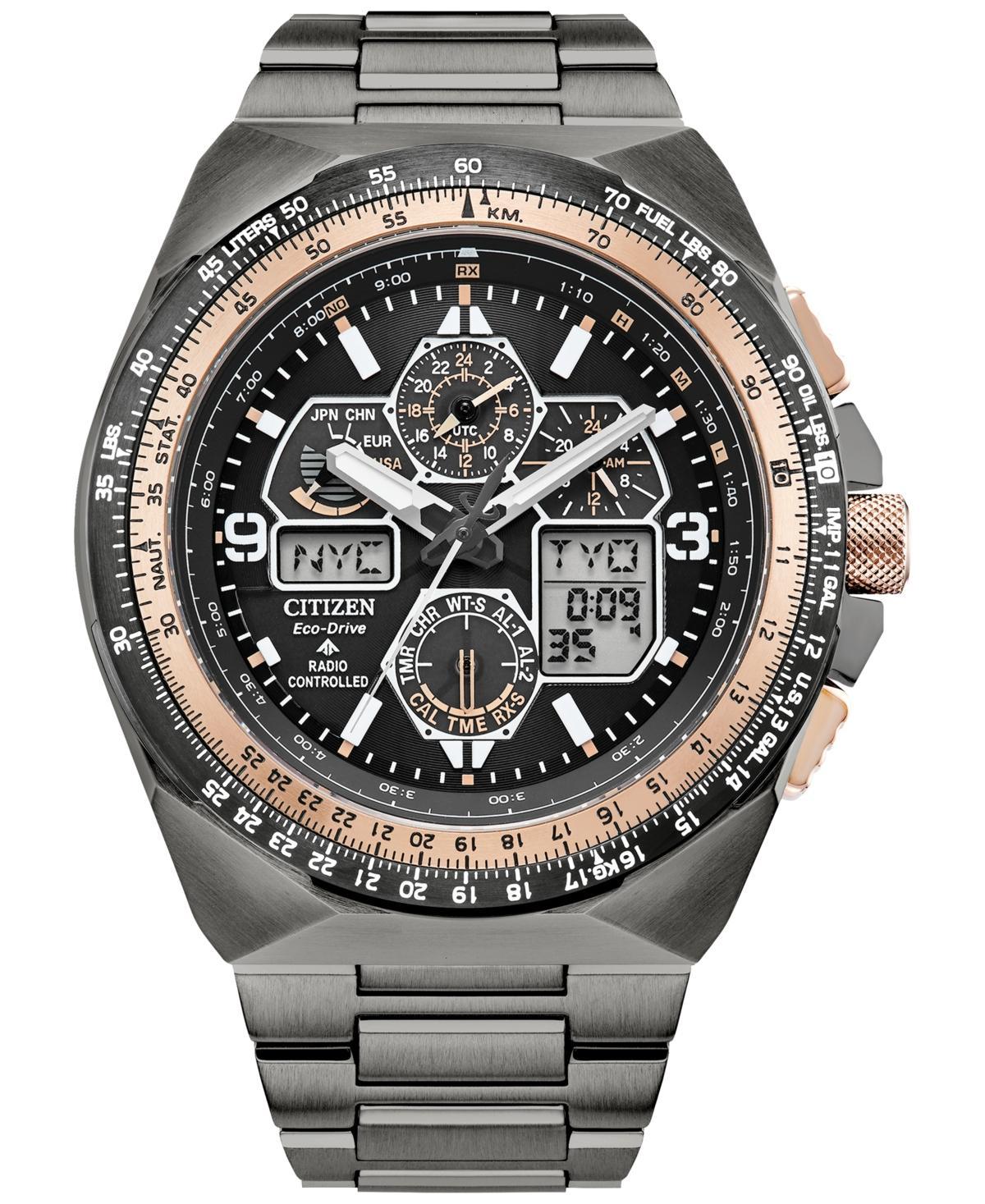 Citizen Eco-Drive Mens Automatic Promaster Air Limited Edition Skyhawk A-t Gray-tone Stainless Steel Watch 46mm Product Image