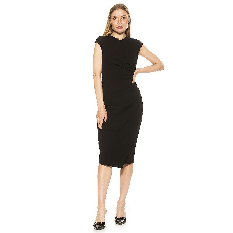 Womens ALEXIA ADMOR Yoon Draped Faux Surplice Sheath Dress, Womens Product Image