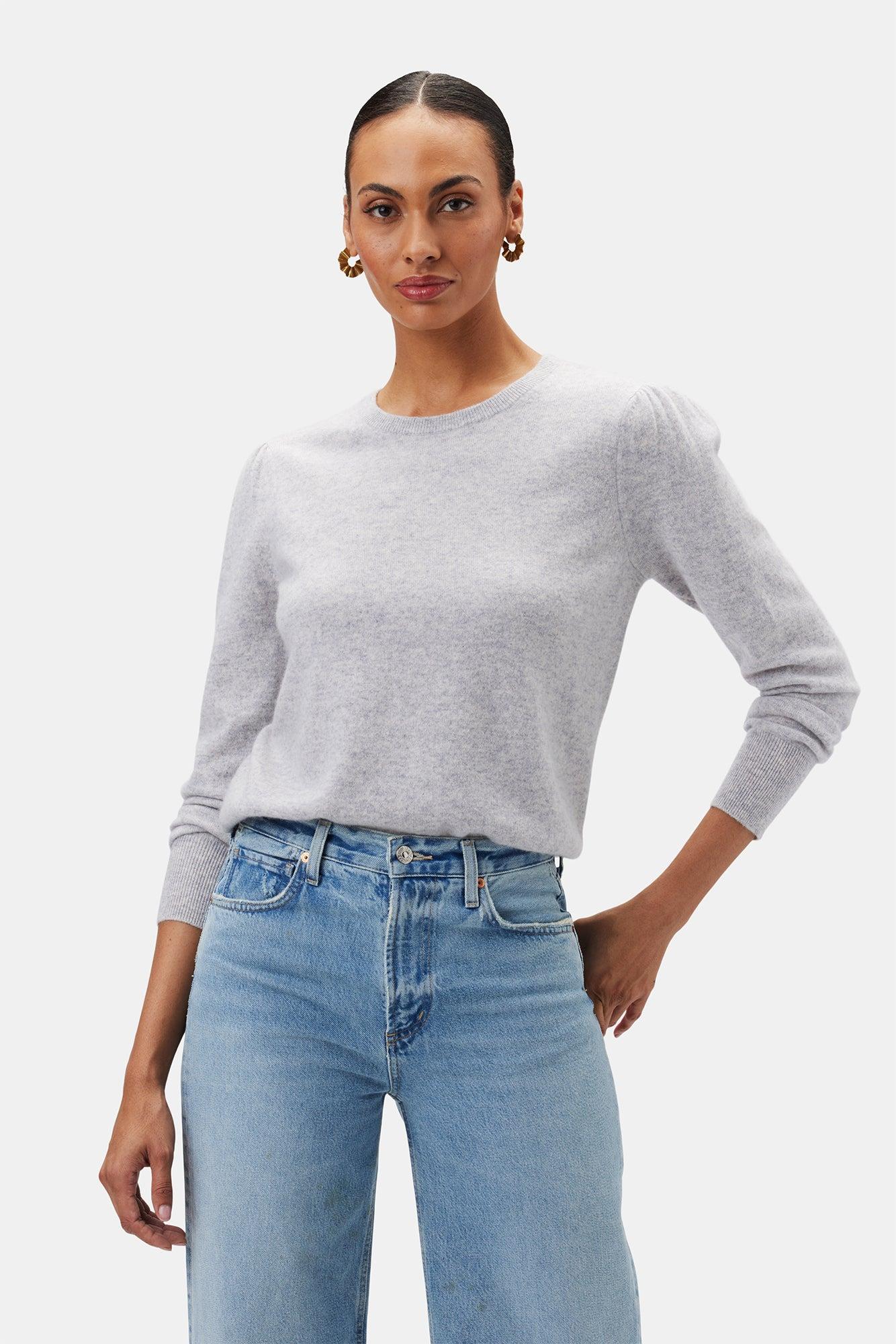 Odilia Cashmere Sweater - Heather Grey Product Image