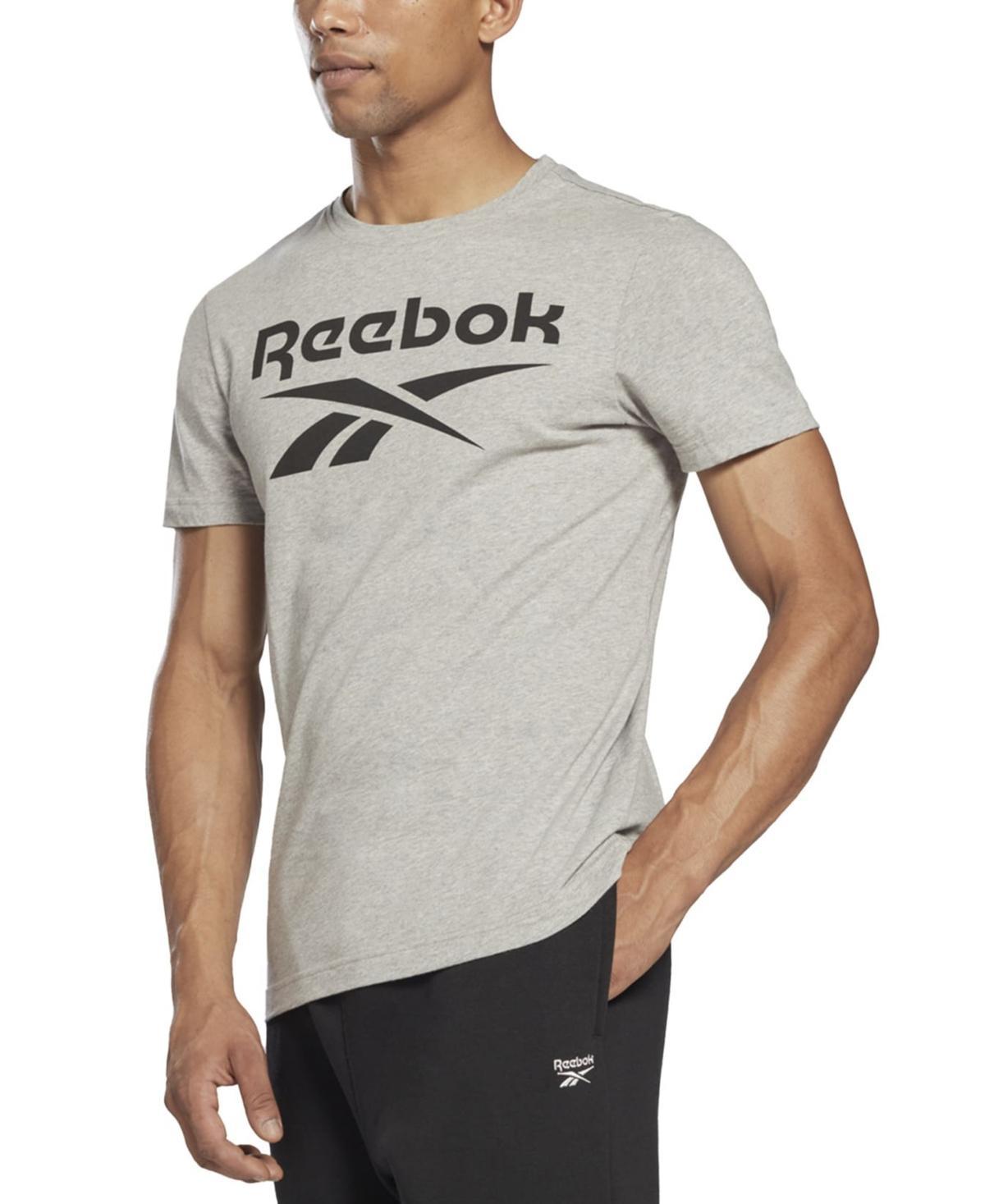 Reebok Mens Slim-Fit Identity Big Logo Short-Sleeve T-Shirt - Black Product Image