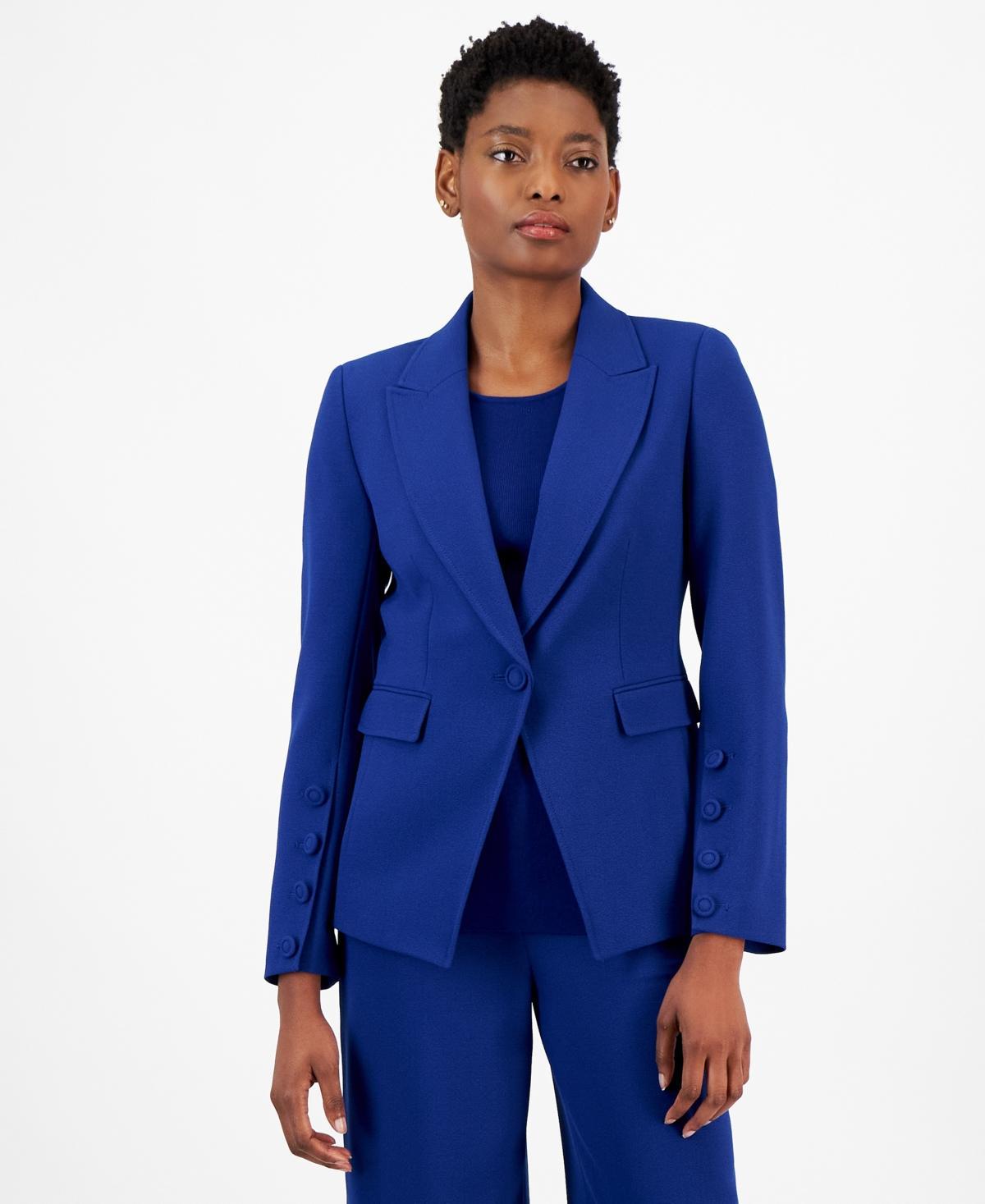 Tahari Asl Womens Single-Button Peak-Lapel Blazer Product Image