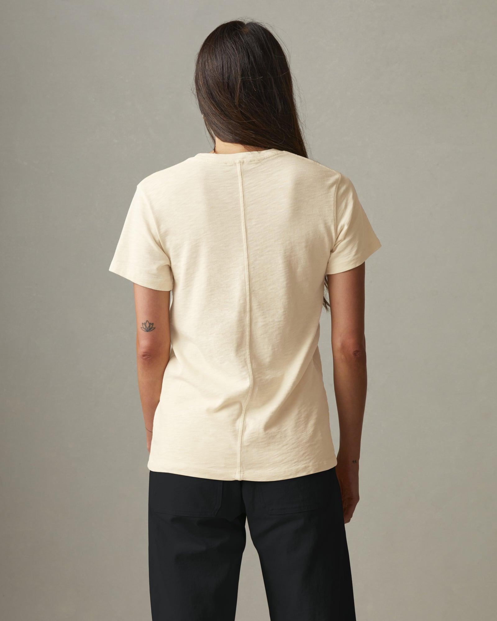 Premium Slub Crew Tee - Egg Shell Female Product Image