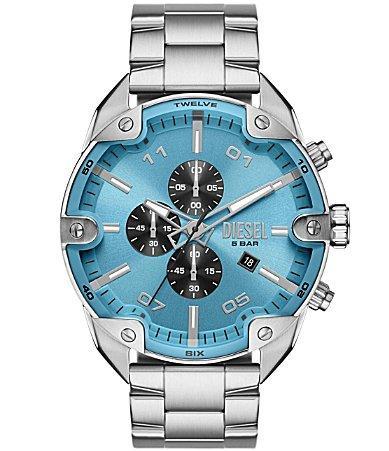 Diesel Mens Spiked Chronograph Stainless Steel Bracelet Watch Product Image