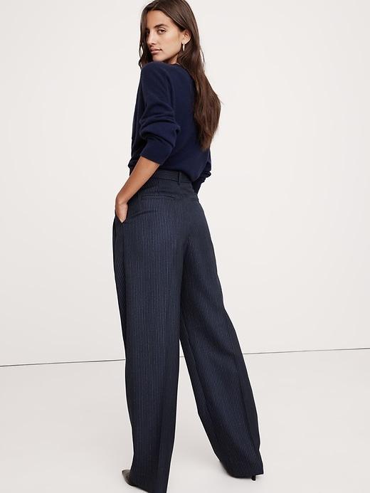 Relaxed Wide-Leg Italian Wool Pant Product Image