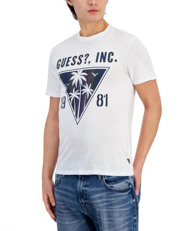 Guess Mens Palm Tree Logo Graphic T-Shirt Product Image