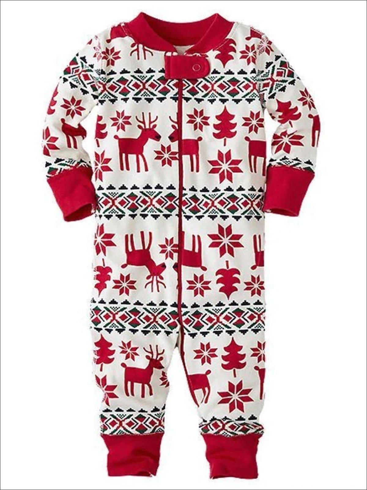 Family Style Winter Reindeer Pajamas Product Image