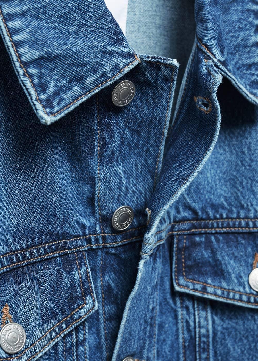 MANGO MAN - Pocketed denim jacket dark blueMen Product Image