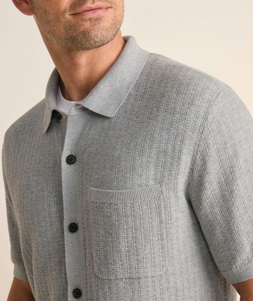 Full-Button Sweater Polo Product Image