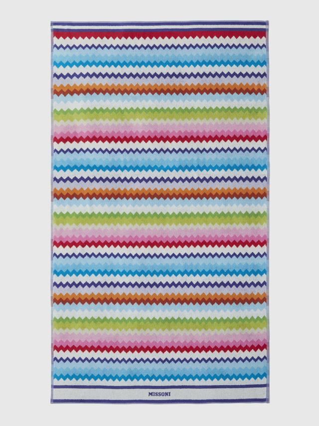 Beach towel 100x180 cm Riverbero in zig zag cotton terry Product Image